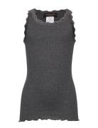 Rkbeatha Sl Strap Lace Top Tops T-shirts Sleeveless Grey Rosemunde Kid...