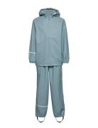 Basic Rainwear Set -Recycle Pu Outerwear Rainwear Rainwear Sets Blue C...