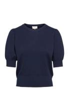 Liva Knit Tee Tops Knitwear Jumpers Navy Minus