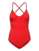 Puma Swim Women Vneck Padded Swimsuit 1P Sport Swimsuits Red Puma Swim