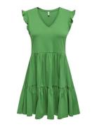 Onlmay Cap Sleeves Frill Dress Kort Kjole Green ONLY