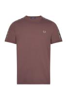 Taped Ringer T-Shirt Tops T-Kortærmet Skjorte Brown Fred Perry