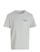 Ckj Stack Logo T-Shirt Tops T-Kortærmet Skjorte Grey Calvin Klein