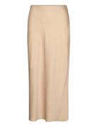 Viellette Hw Long Skirt - Noos Lang Nederdel Beige Vila