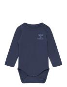 Hmlmino Body L/S Langærmet Body Navy Hummel