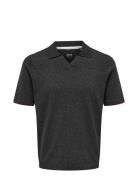 Onsdal Life Reg Ss 14 Resort Polo Knit Tops Knitwear Short Sleeve Knit...