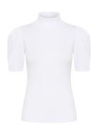 Drewgz Ss Puff Blouse Tops Blouses Short-sleeved White Gestuz