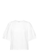 Vidaya 2/4 O-Neck Top Tops T-shirts & Tops Short-sleeved White Vila