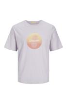 Joraruba Sunset Branding Tee Ss Jnr Tops T-Kortærmet Skjorte Purple Ja...