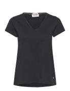 Mmtulli V-Ss Basic Tee Tops T-shirts & Tops Short-sleeved Black MOS MO...