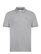 Tipping Ss Pique Polo Tops Polos Short-sleeved Grey GANT