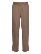 Belted Pleat Chinos Bottoms Trousers Chinos Brown GANT