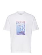 Cotton T-Shirt With Printed Drawing Tops T-Kortærmet Skjorte White Man...