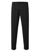 Slhstraight-Liam String Trs Flex Bottoms Trousers Casual Black Selecte...