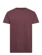 Kolding Organic Tee S/S Tops T-Kortærmet Skjorte Purple Clean Cut Cope...