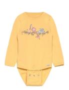 Body Ls Bodies Long-sleeved Yellow Minymo