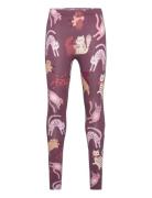 Leggings Aop Cats Bottoms Leggings Purple Lindex