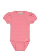 Body Ss Bodies Short-sleeved Pink Minymo