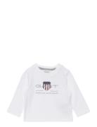 Archive Shield Ls T-Shirt Tops T-shirts Long-sleeved T-Skjorte White G...