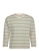 Top Ls Essentials Stripe Tops T-shirts Long-sleeved T-Skjorte Green Li...