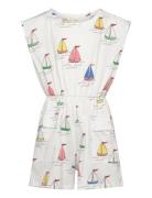 Sailing Boats Aop Summersuit Jumpsuit White Mini Rodini