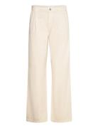 Wideleg Pleated Jeans Bottoms Jeans Straight-regular Beige Mango