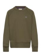 Shield C-Neck Tops Sweatshirts & Hoodies Sweatshirts Green GANT