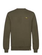 Crewneck Tops Sweatshirts & Hoodies Sweatshirts Khaki Green Revolution