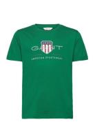 Archive Shield Ss T-Shirt Tops T-Kortærmet Skjorte Green GANT