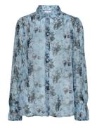 Cwrenette - Shirt Tops Shirts Long-sleeved Blue Claire Woman