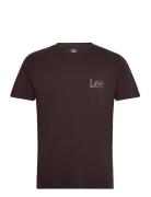 Medium Wobbly Lee Tee Tops T-Kortærmet Skjorte Brown Lee Jeans