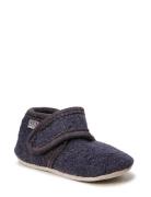 Wool Slippers With Velcro Shoes Baby Booties Grey Melton