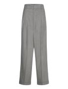 Wool-Blend Flannel Straight-Leg Pant Bottoms Trousers Straight Leg Gre...