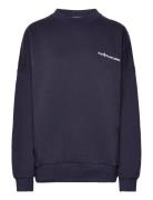 Vintage Fleece-Lsl-Sws Tops Sweatshirts & Hoodies Sweatshirts Navy Pol...