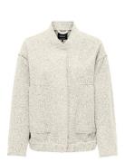 Onlgaia Boucle Bomber Cc Otw Bomberjakke White ONLY
