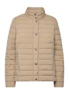 Quilted Funnelneck Puffer Coat Foret Jakke Beige Lauren Ralph Lauren