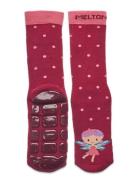 Fairy Socks With Anti-Slip Strømper Non-slip Red Melton