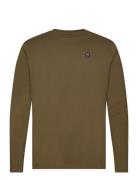 Badge Long Sleeve - Gots/Vegan Tops T-Langærmet Skjorte Khaki Green Kn...