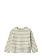 Farah Stripe Sweatshirt Tops T-shirts Long-sleeved T-Skjorte Green Lie...