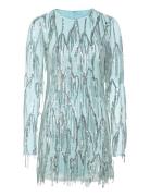 Long Sleeve Mini Dress Kort Kjole Blue ROTATE Birger Christensen