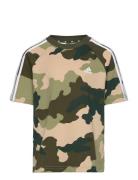 J Bl Camo T Sport T-Kortærmet Skjorte Khaki Green Adidas Sportswear