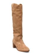 Carla Suede Ridingtk! Boot Lange Støvler Brown Lauren Ralph Lauren