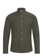Yarn Dyed Oxford Superflex Shirt Tops Shirts Casual Khaki Green Lindbe...