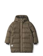 Puffer Coat Yrsa Foret Jakke Khaki Green Wheat