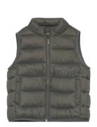 Quilted Gilet Foret Vest Khaki Green Mango