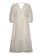 Mimosa Indija Dress Knælang Kjole White Bruuns Bazaar