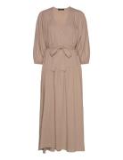 Lavatera Hania Dress Knælang Kjole Beige Bruuns Bazaar