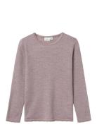Nkfwang Wool Needle Ls Top Solid Tops T-shirts Long-sleeved T-Skjorte ...