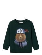 Nmmlabear Sweat Unb Tops Sweatshirts & Hoodies Sweatshirts Green Name ...