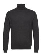 Slhberg Roll Neck Noos Tops Knitwear Turtlenecks Grey Selected Homme